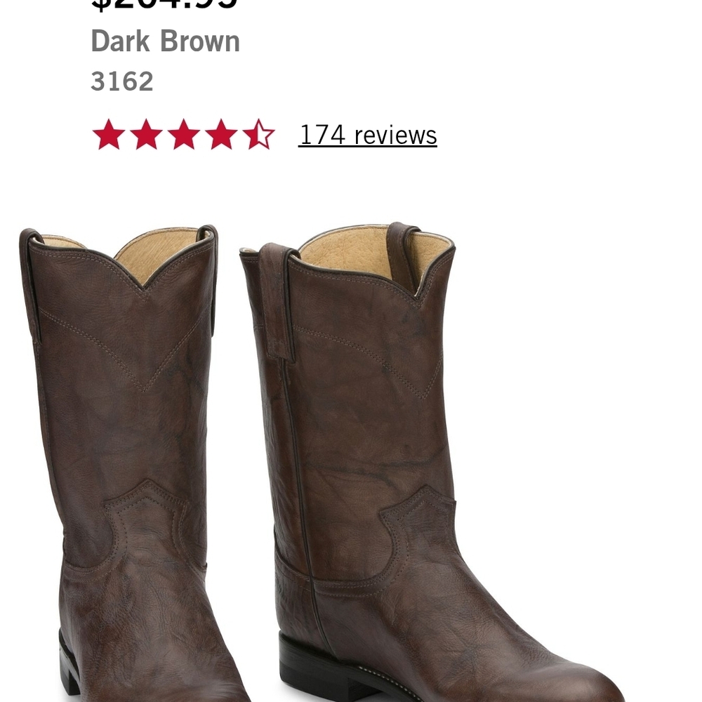 Men's Dark Brown Leather Western Boots